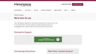 Connect to Support | Medforce | Support link - Medforce Technologies