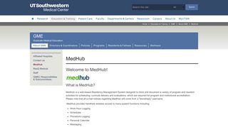 MedHub: Graduate Medical Education (GME) - UT Southwestern ...