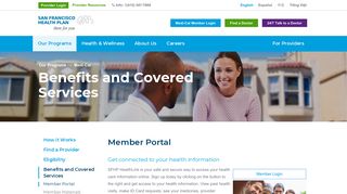 Member Portal - Medi-Cal Login - San Francisco Health Plan