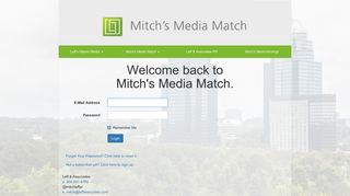 Login to Mitch's Media Match - Leff's Atlanta Media
