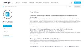 OneLogin Press Releases - Identity and Access Management Media ...