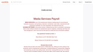 Media Services Payroll Events | Eventbrite