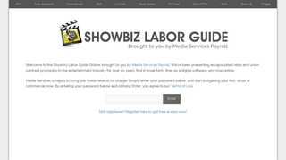Showbiz Labor Guide: homepage