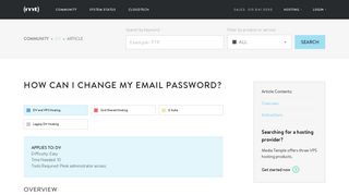 How can I change my email password? - Media Temple