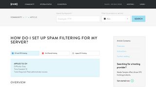 How do I set up spam filtering for my server? - Media Temple