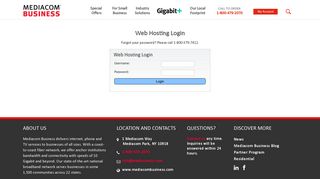 Web Hosting Login - Mediacom Business