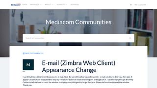 E-mail (Zimbra Web Client) Appearance Change - Answer Center
