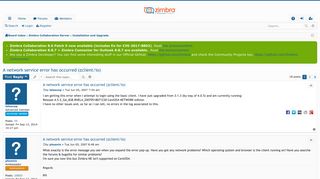 A network service error has occurred (zclient/io) - Zimbra Forums
