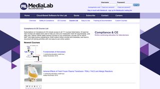 MediaLab, Inc. Courses for Clinical Laboratories