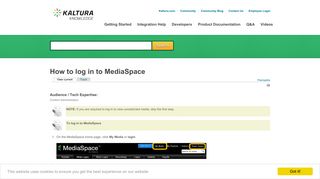 How to log in to MediaSpace | Knowledge Center