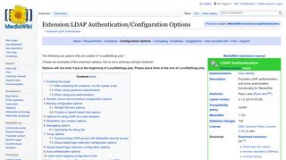 Extension:LDAP Authentication/Configuration Options - MediaWiki