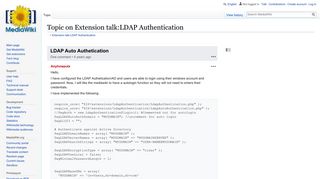 LDAP Auto Authetication on Extension talk:LDAP ... - MediaWiki