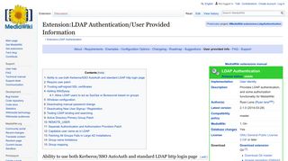 Extension:LDAP Authentication/User Provided Information - MediaWiki