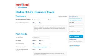 Life Insurance Quote - Medibank