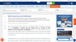 Medi Assist launches MediBuddy - IndiaInfoline
