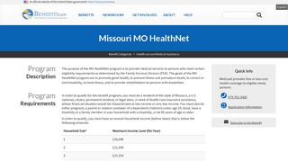 Missouri MO HealthNet | Benefits.gov