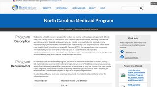 North Carolina Medicaid Program | Benefits.gov