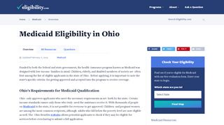 Check Your Medicaid Eligibility for Ohio - OH - Eligibility.com