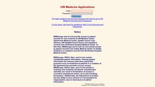 UW Medicine Application Login - MINDscape