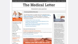 Continuing Medical Education | The Medical Letter, Inc.