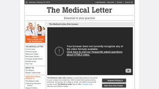 The Medical Letter Site License | The Medical Letter, Inc.