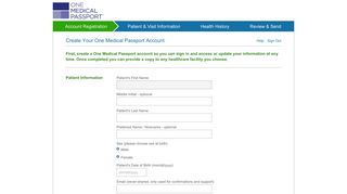 Create Your One Medical Passport Account