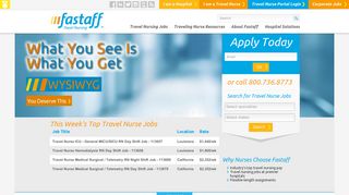 High Pay Travel Nursing Jobs | Fastaff Travel Nurse Staffing Agency