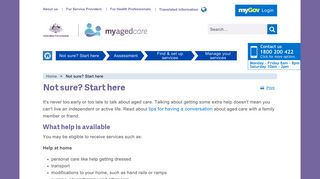 Getting Started - Access aged care information and services | My Aged ...