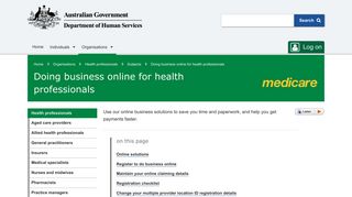 Doing business online for health professionals - Australian ...