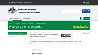 Medicare online accounts - Australian Government Department of ...
