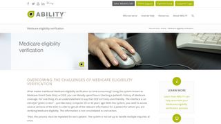 Medicare eligibility verification - ABILITY Website - ABILITY Network