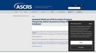 Updated Medicare EHR Incentive Program Frequently Asked Questions