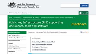 Public Key Infrastructure (PKI) supporting documents, tools and ...