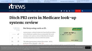 Ditch PKI certs in Medicare look-up system: review - Security ... - iTnews