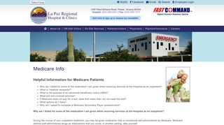 Medicare Info - La Paz Regional Hospital