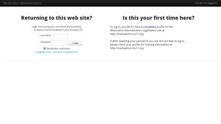 Medication Administration: Login to the site