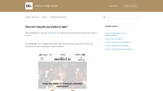 How can I log into my medici.tv app? – medici.tv Help Center