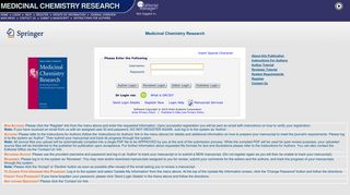 Medicinal Chemistry Research - Editorial Manager