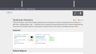 Medicinal chemistry - Latest research and news | Nature