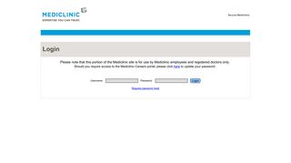 Login - Mediclinic