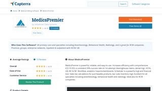 MedicsPremier Reviews and Pricing - 2019 - Capterra