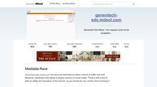 Genentech-edc.mdsol.com website. Medidata Rave.