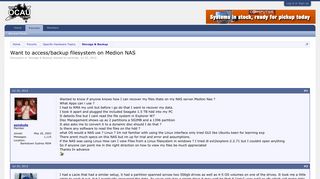 Want to access/backup filesystem on Medion NAS | OCAU Forums