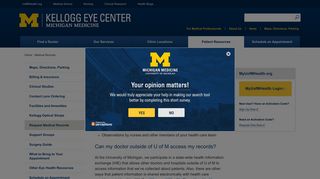 Medical Records | Kellogg Eye Center | Michigan Medicine