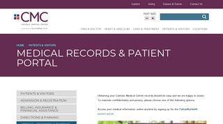 Medical Records - Catholic Medical Center