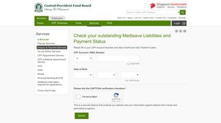 CPF Board - Check your outstanding Medisave Liabilities and ...