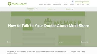 How to Talk to Your Doctor About Medi-Share