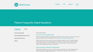 Patient FAQ | MediTracker is a mobile medical record app