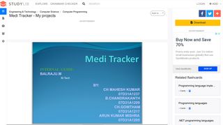 Medi Tracker - My projects - studylib.net