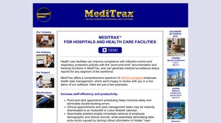 Hospital Employee Health Software - MediTrax